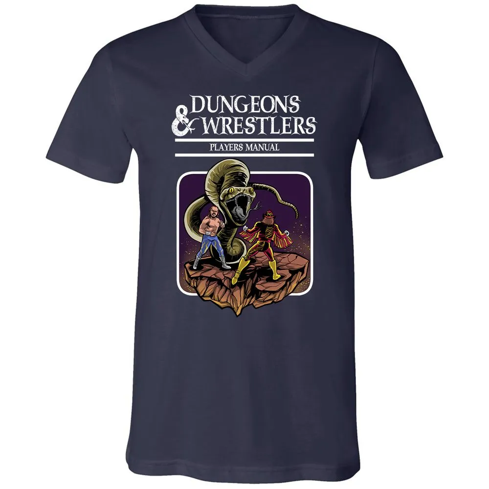 Unisex V-Neck T-Shirt - DJUVVQE4 - Navy - 2