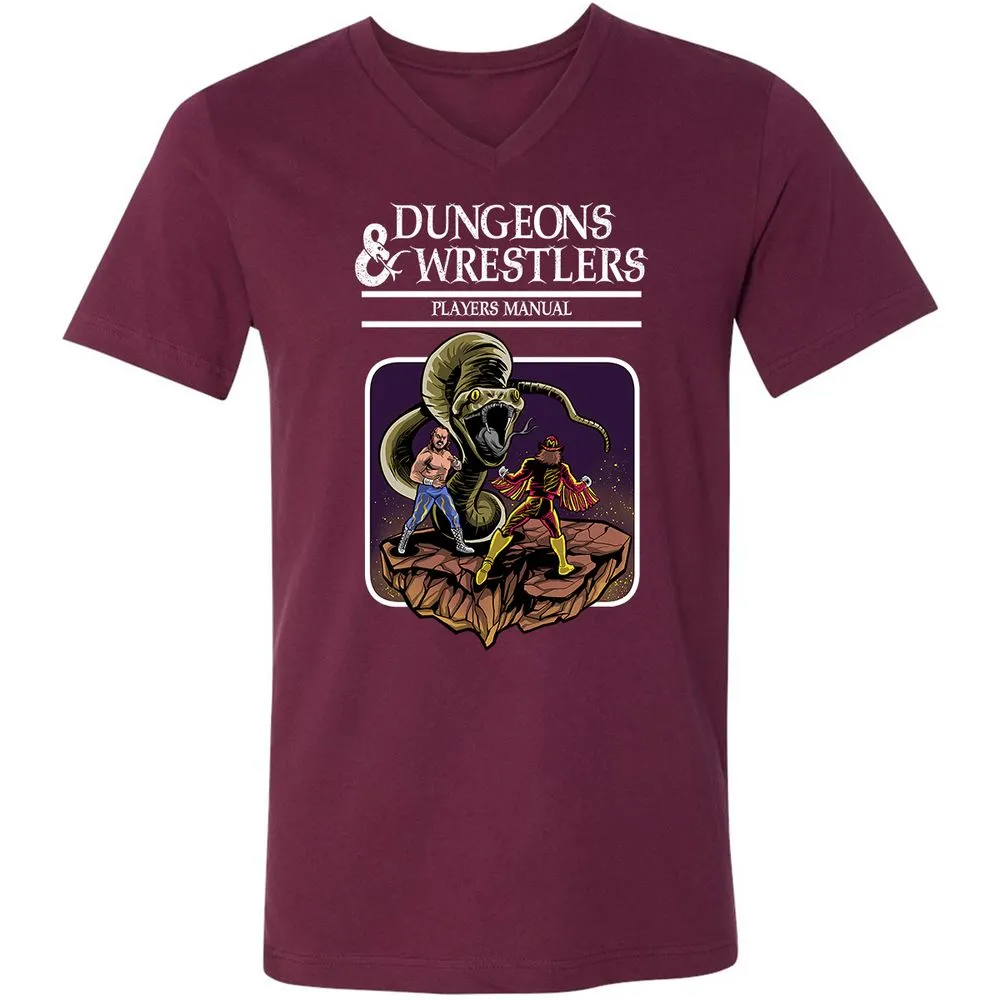 Unisex V-Neck T-Shirt - DJUVVQE4 - Maroon - 6