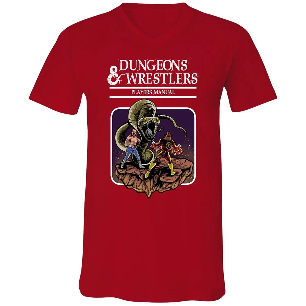 Unisex V-Neck T-Shirt - DJUVVQE4 - Red - 3