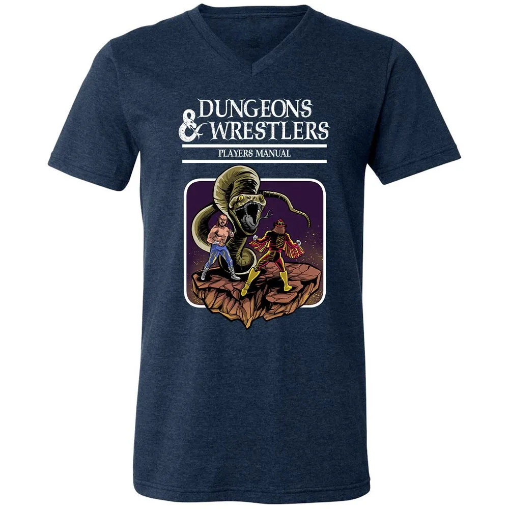 Unisex V-Neck T-Shirt - DJUVVQE4 - Heather Navy - 15