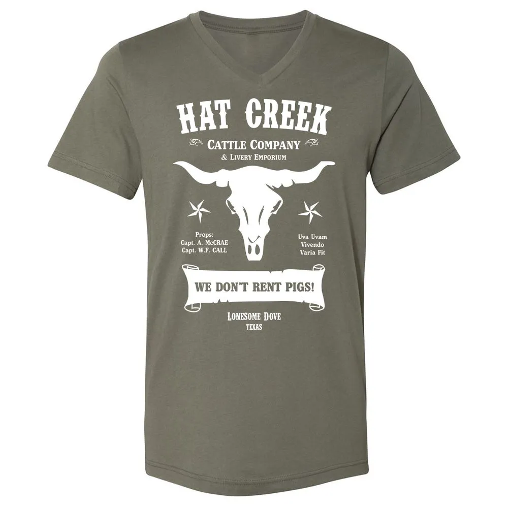 Unisex V-Neck T-Shirt - 5ENF3MHS - Military Green - 10