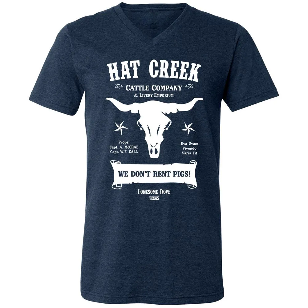 Unisex V-Neck T-Shirt - 5ENF3MHS - Heather Navy - 15
