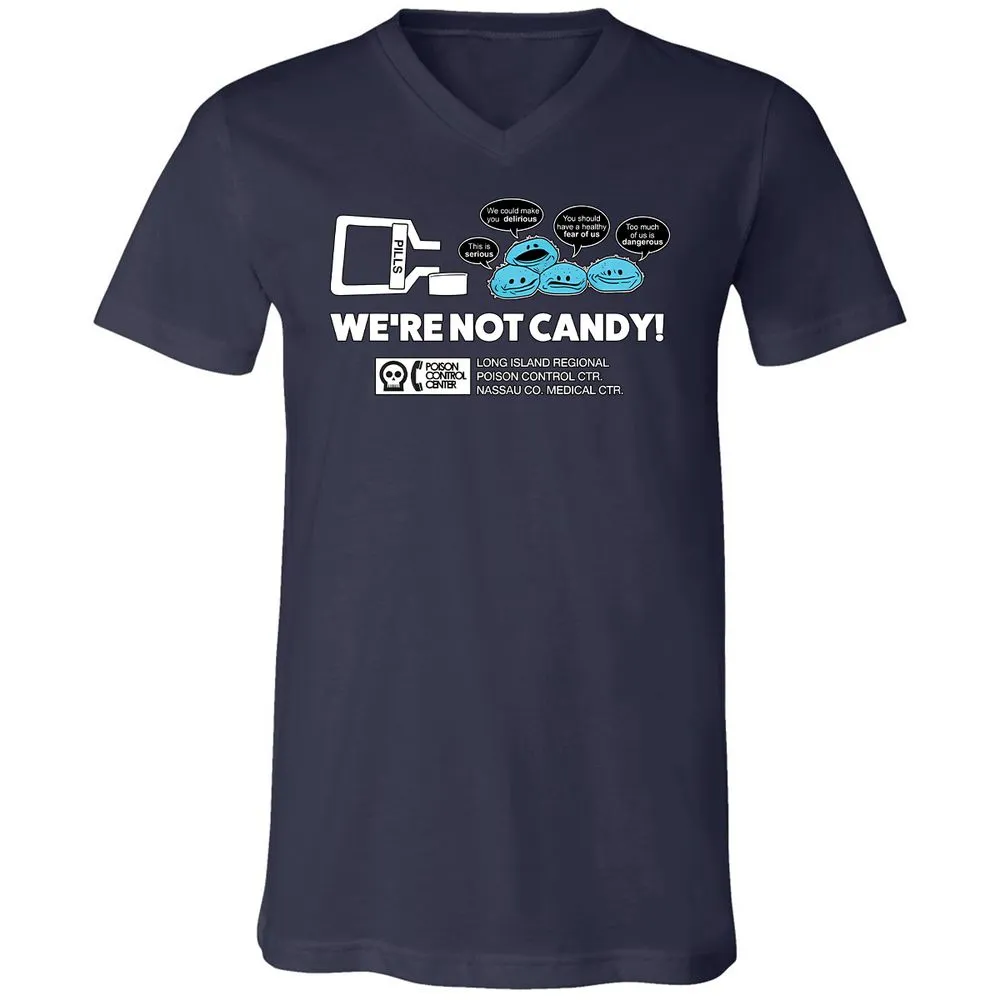 Unisex V-Neck T-Shirt - 8E3DPZKJ - Navy - 2