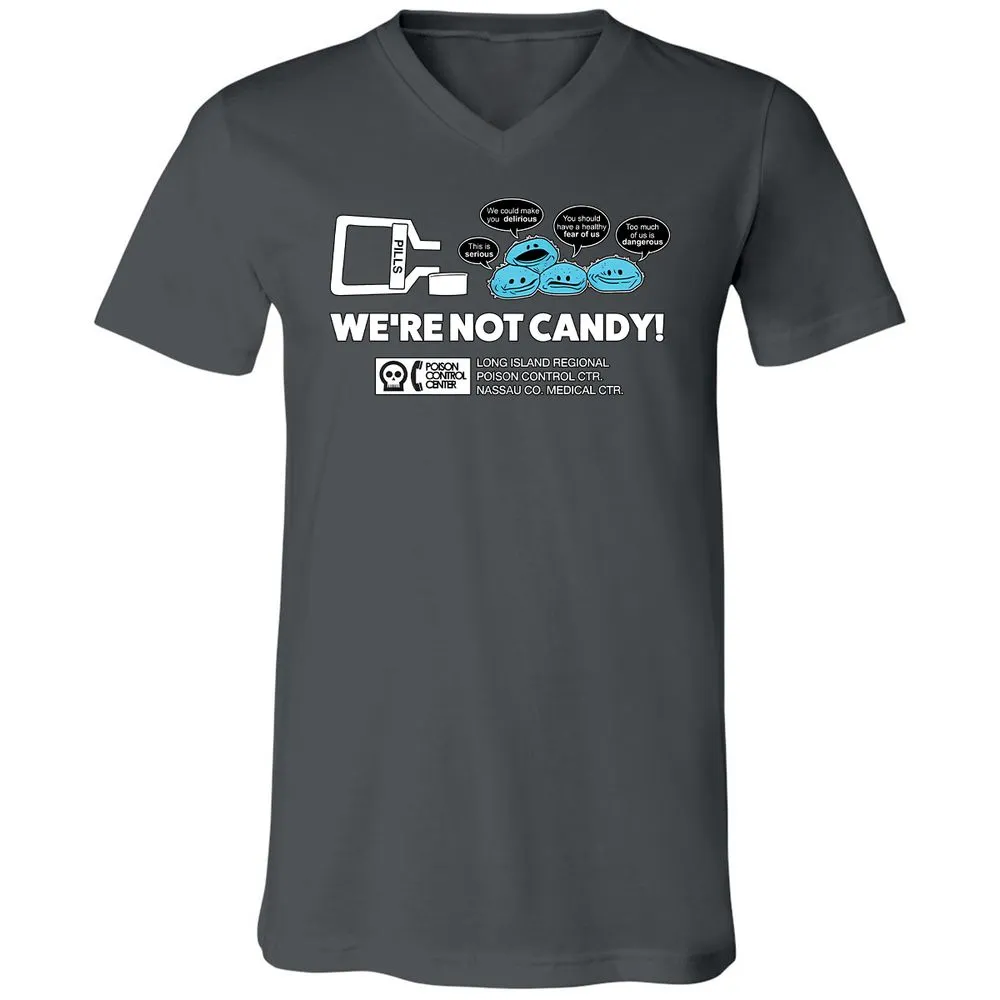 Unisex V-Neck T-Shirt - 8E3DPZKJ - Asphalt - 12