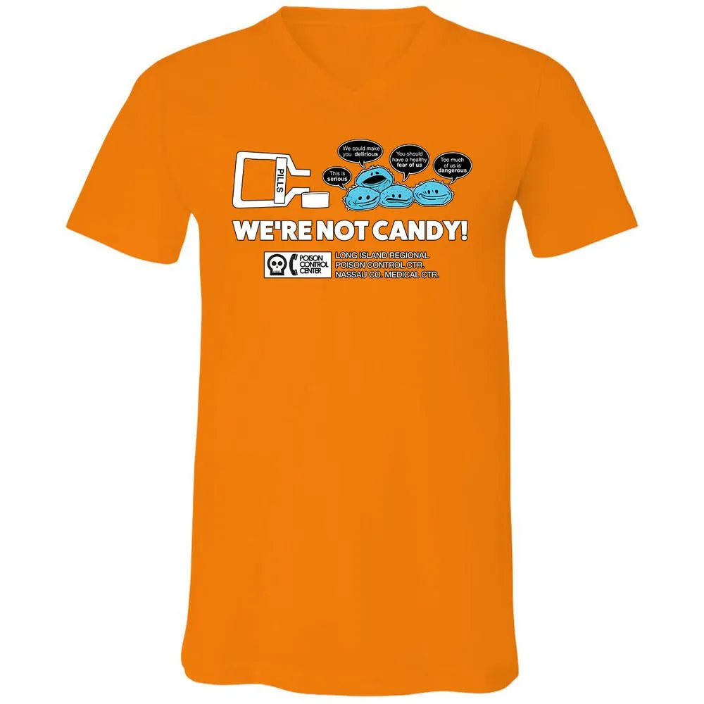 Unisex V-Neck T-Shirt - 8E3DPZKJ - Orange - 11