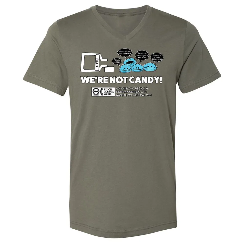 Unisex V-Neck T-Shirt - 8E3DPZKJ - Military Green - 10