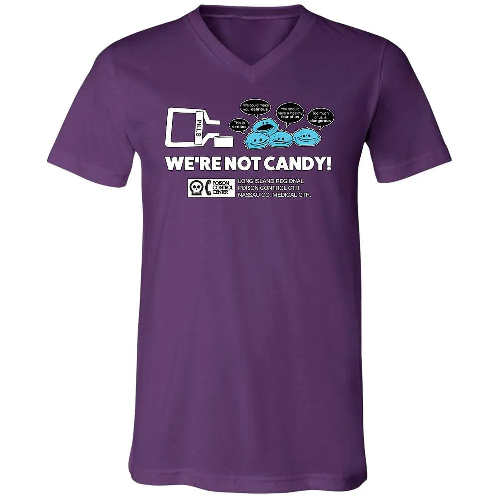 Unisex V-Neck T-Shirt - 8E3DPZKJ - Team Purple - 9