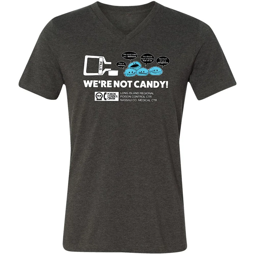 Unisex V-Neck T-Shirt - 8E3DPZKJ - Dark Grey Heather - 8
