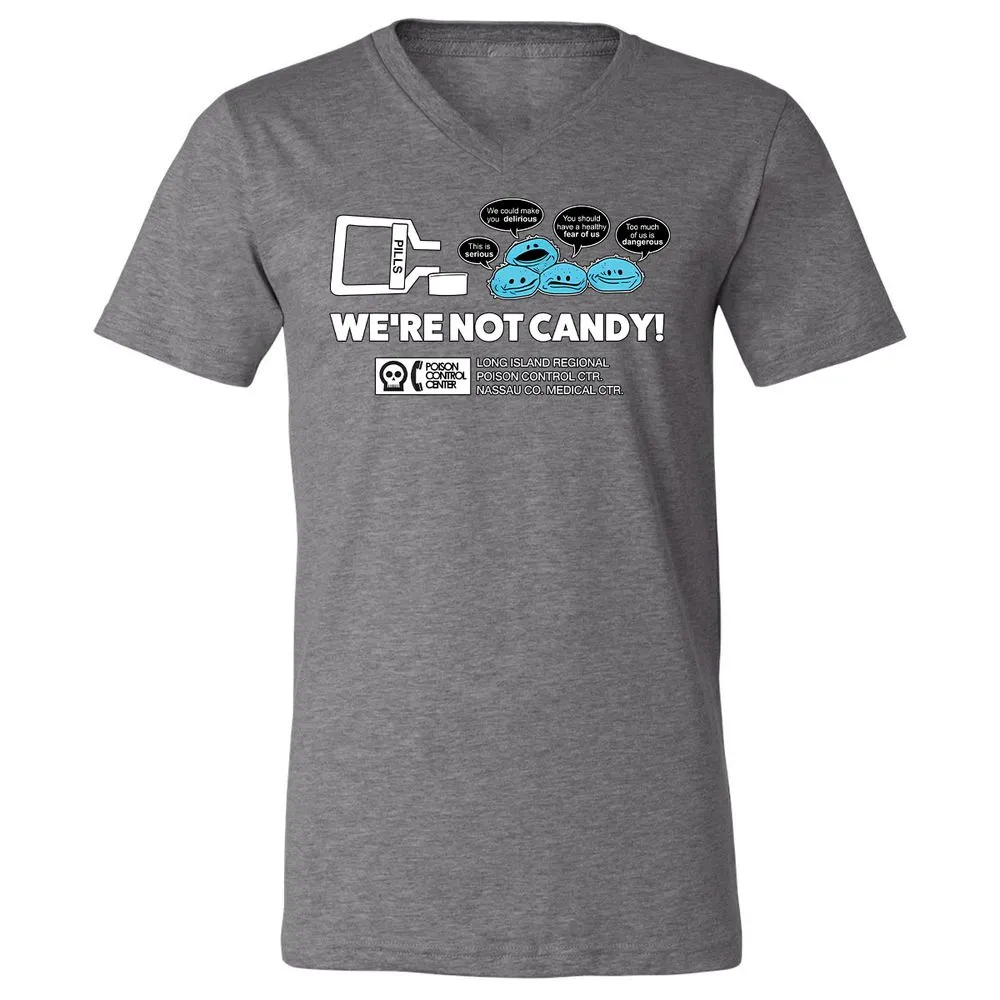 Unisex V-Neck T-Shirt - 8E3DPZKJ - Deep Heather - 13