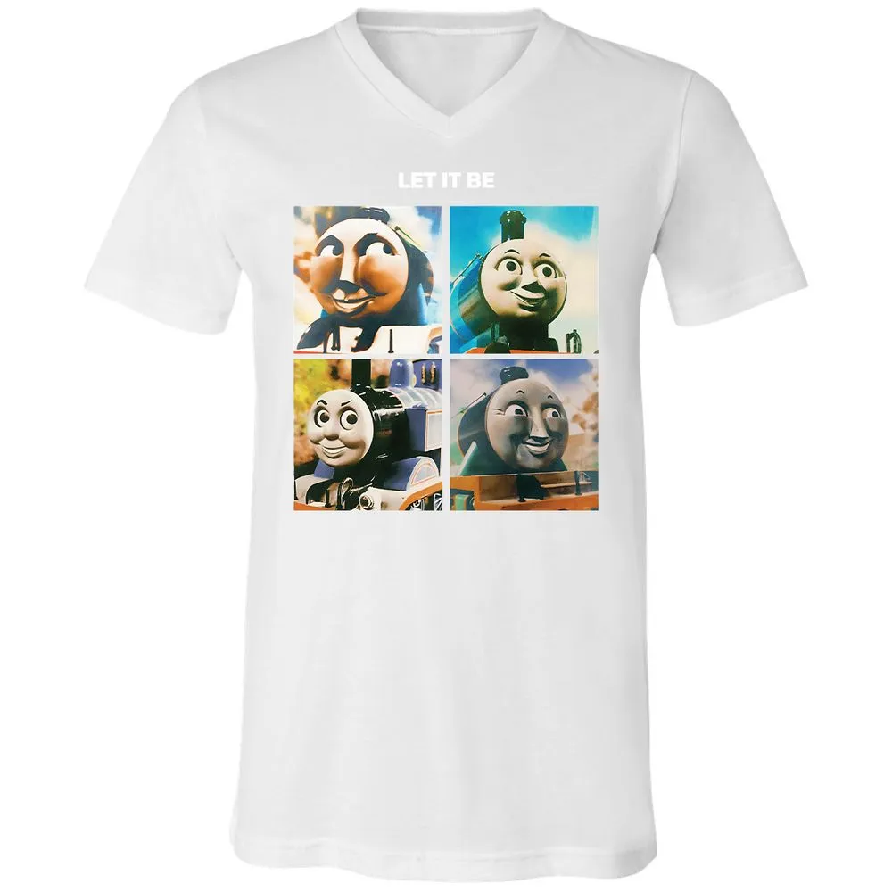 Unisex V-Neck T-Shirt - 72GWQUHN - White - 5