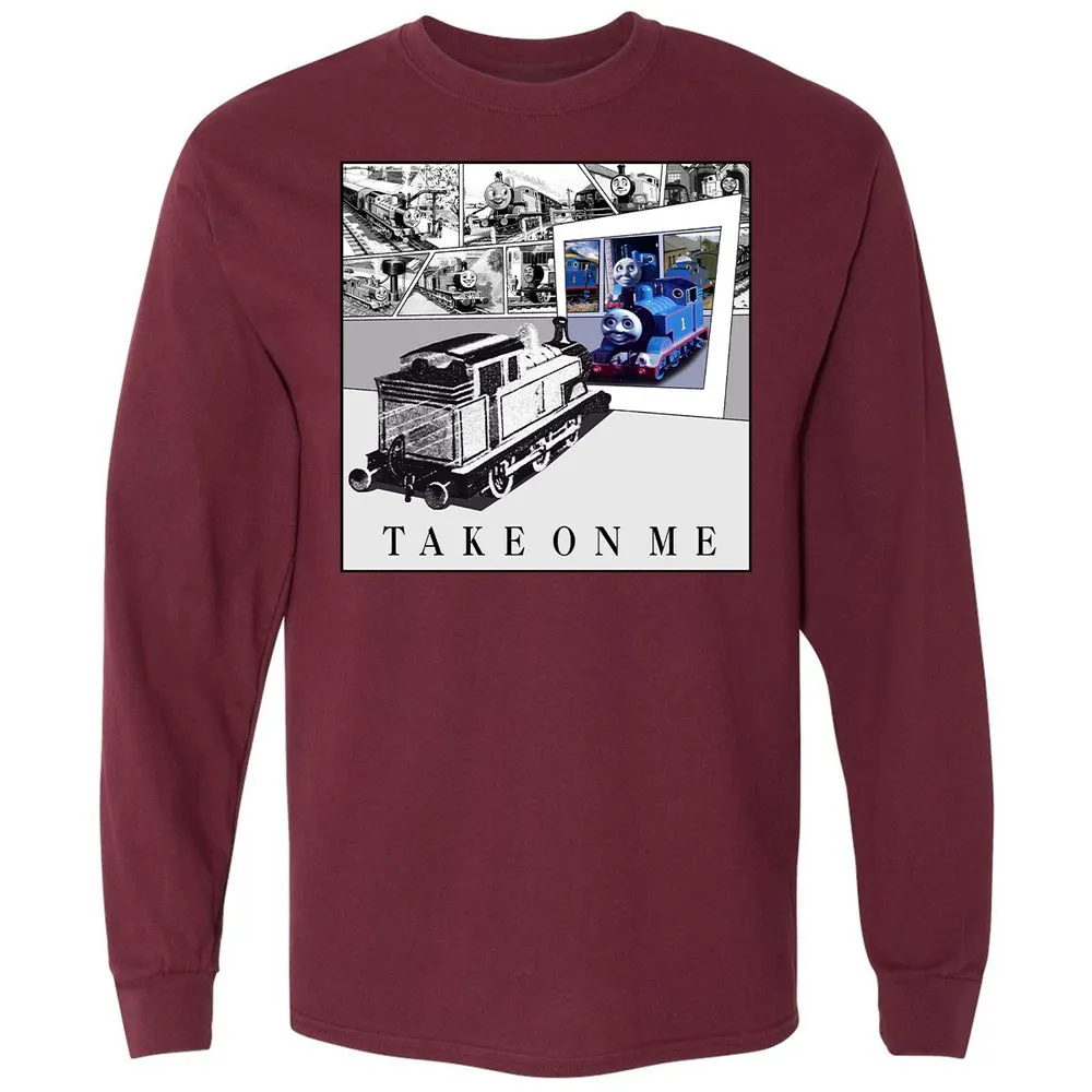 Long Sleeve T-Shirt - 7QH2LYBP - Maroon - 11