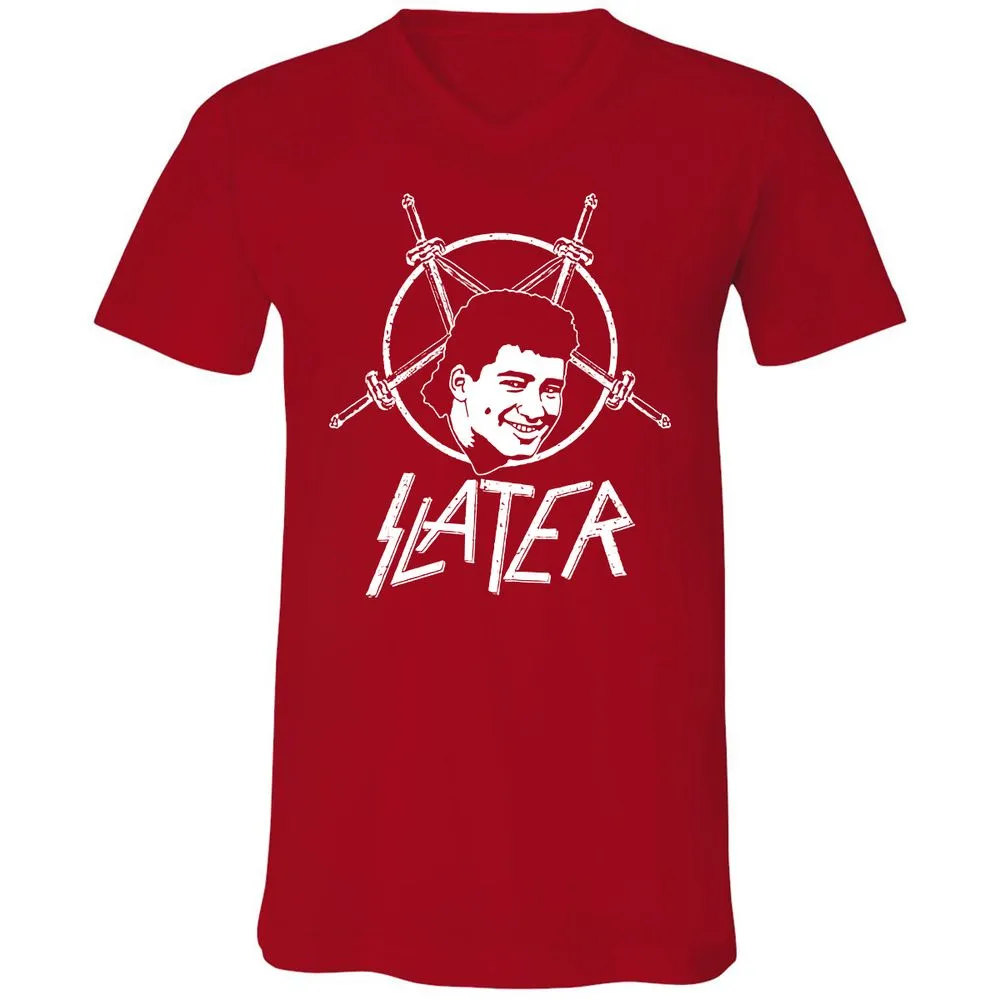 Unisex V-Neck T-Shirt - 34LB78F5 - Red - 3