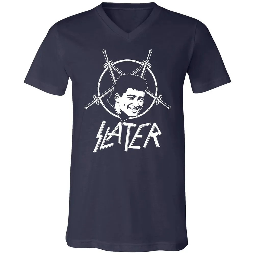 Unisex V-Neck T-Shirt - 34LB78F5 - Navy - 2
