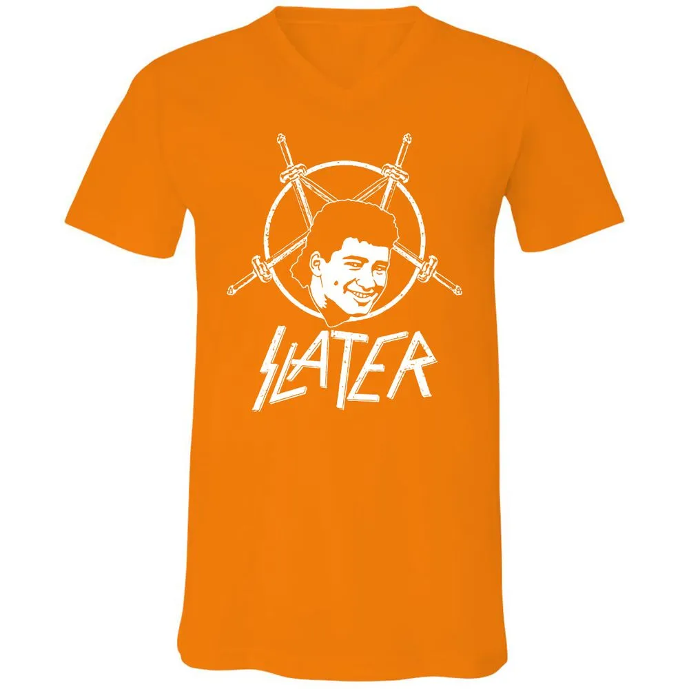 Unisex V-Neck T-Shirt - 34LB78F5 - Orange - 11