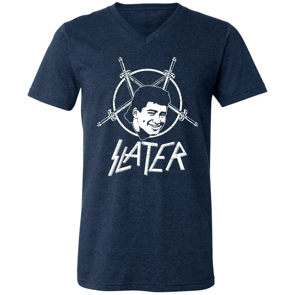 Unisex V-Neck T-Shirt - 34LB78F5 - Heather Navy - 15