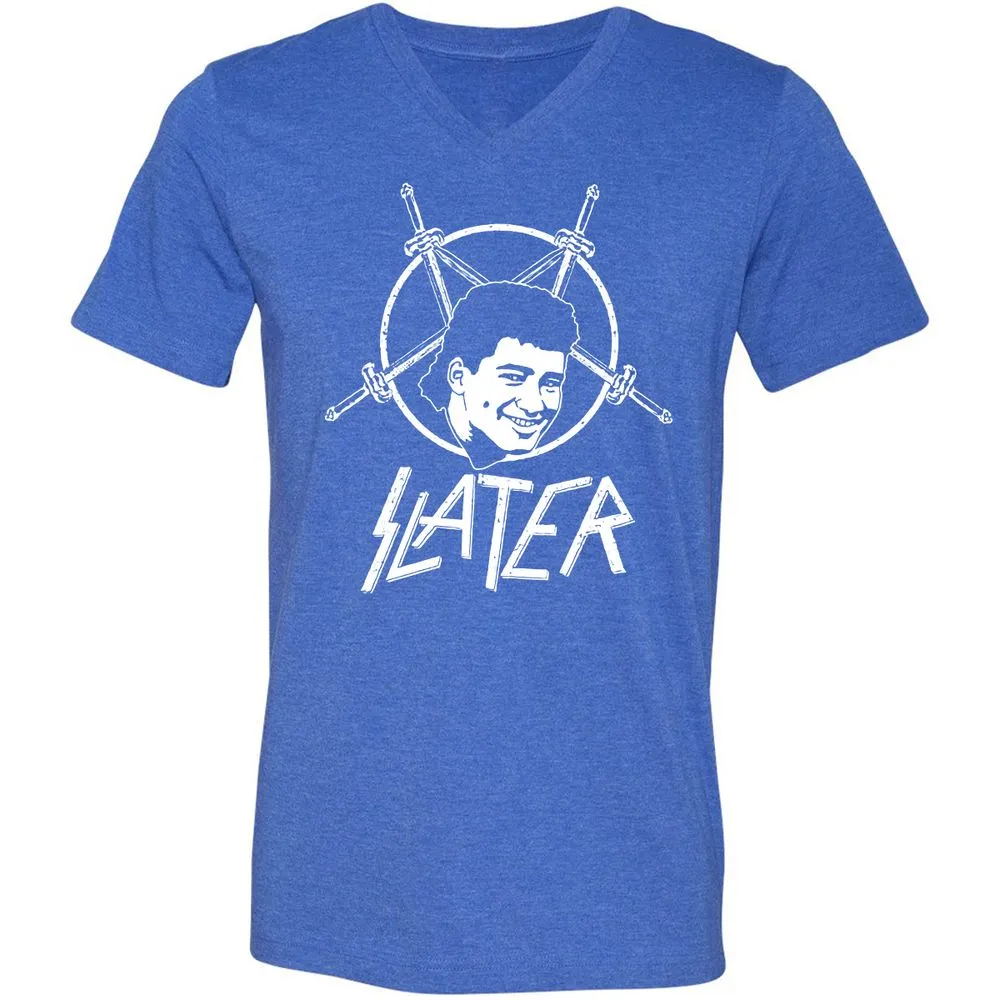 Unisex V-Neck T-Shirt - 34LB78F5 - Heather True Royal - 14