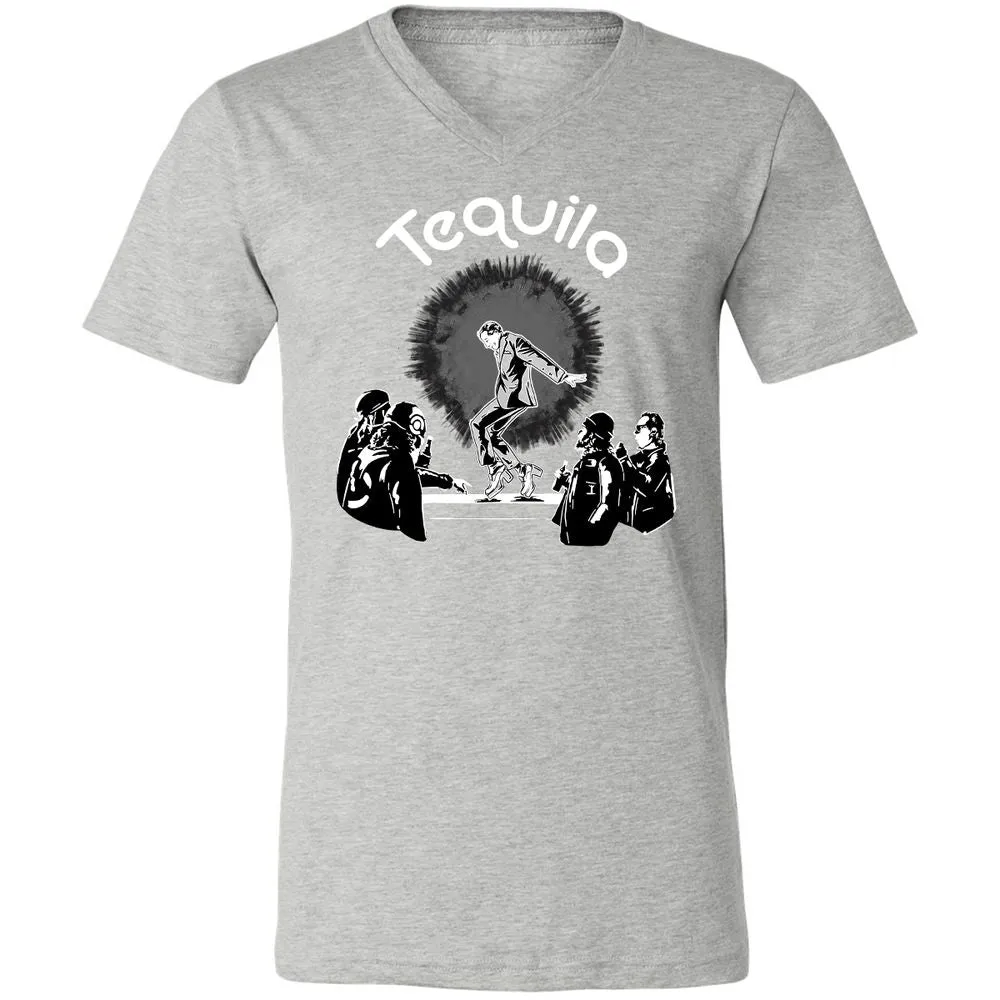 Unisex V-Neck T-Shirt - QRKM3NUU - Athletic Heather - 7