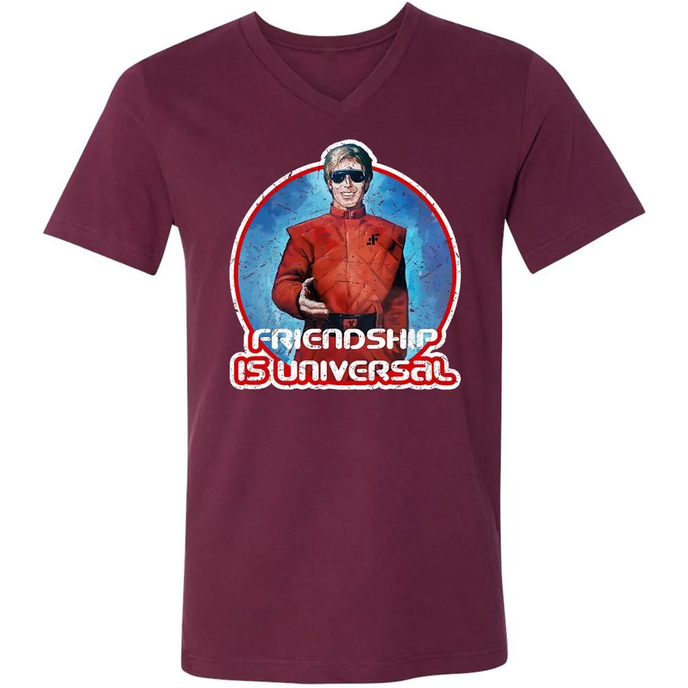 Unisex V-Neck T-Shirt - 7V5EEF2R - Maroon - 6