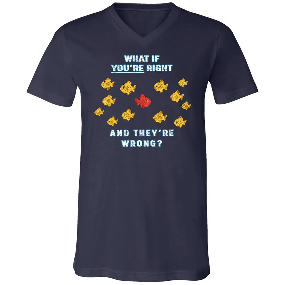 Unisex V-Neck T-Shirt - E7SCPC8Z - Navy - 2