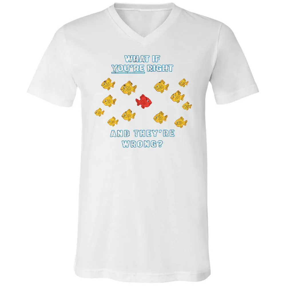 Unisex V-Neck T-Shirt - E7SCPC8Z - White - 5