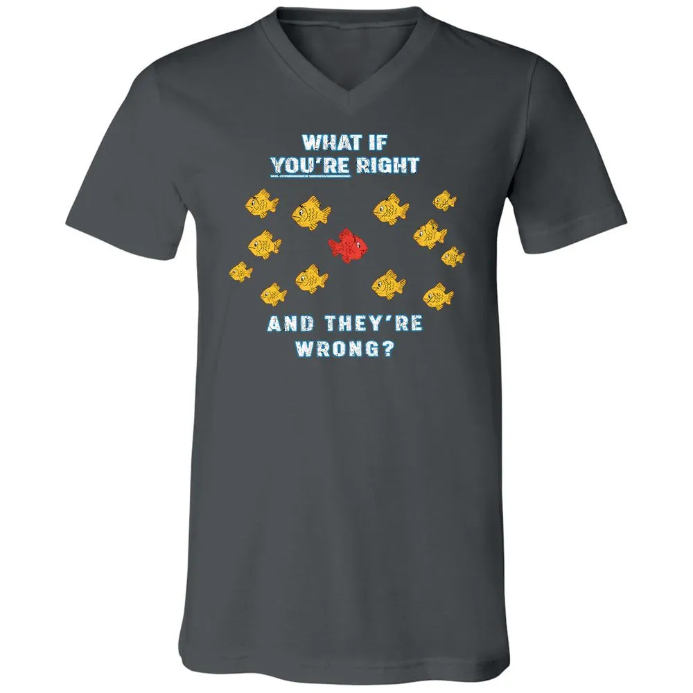 Unisex V-Neck T-Shirt - E7SCPC8Z - Asphalt - 12