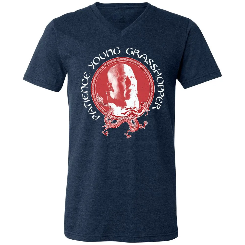 Unisex V-Neck T-Shirt - B97P5EHN - Heather Navy - 15