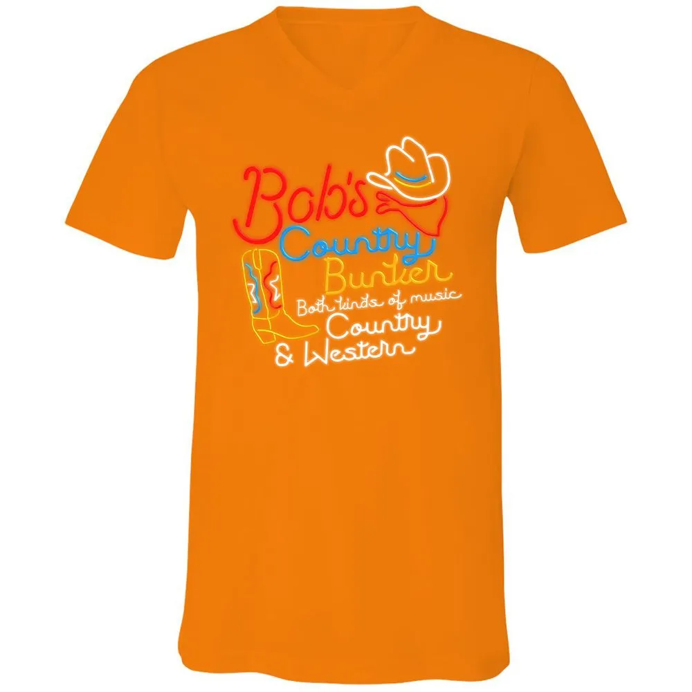 Unisex V-Neck T-Shirt - ZQ13HJLE - Orange - 11