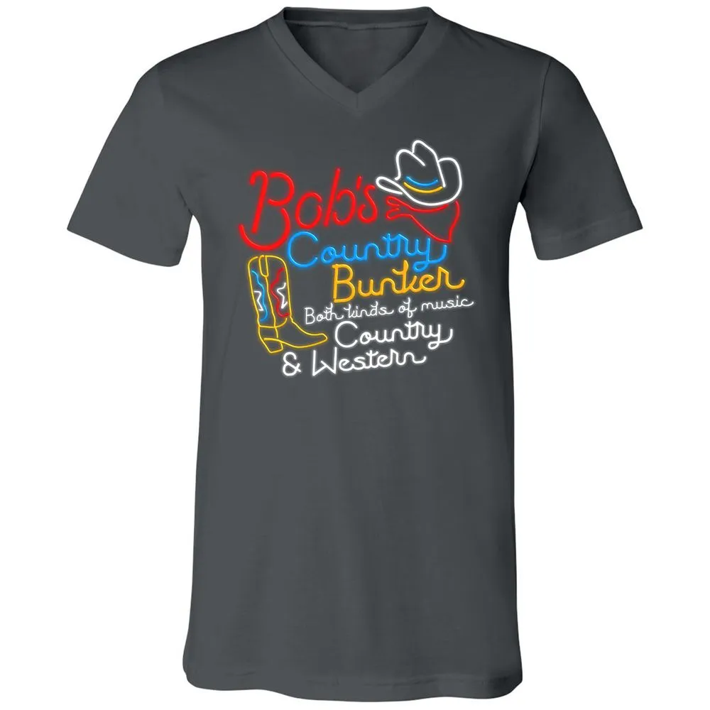 Unisex V-Neck T-Shirt - ZQ13HJLE - Asphalt - 12