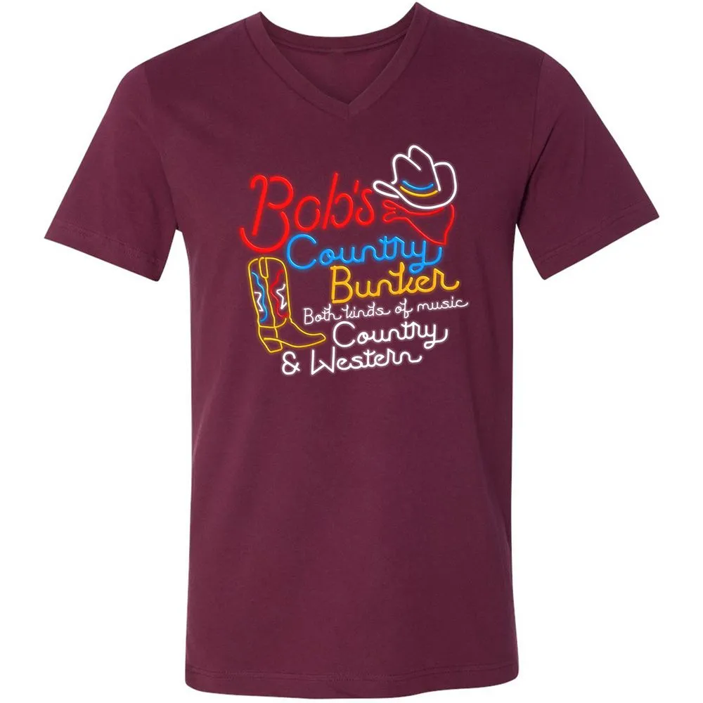 Unisex V-Neck T-Shirt - ZQ13HJLE - Maroon - 6