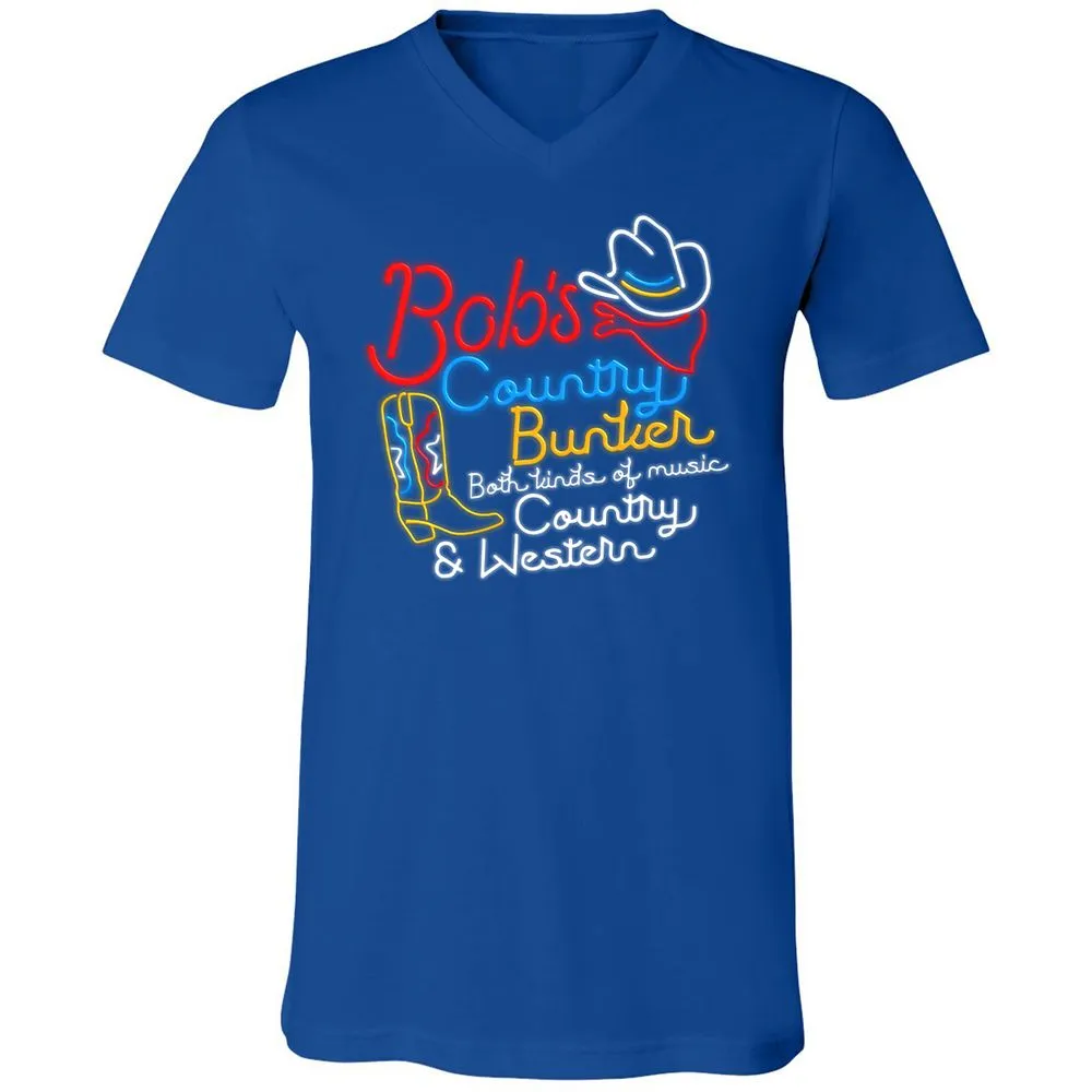 Unisex V-Neck T-Shirt - ZQ13HJLE - True Royal - 4