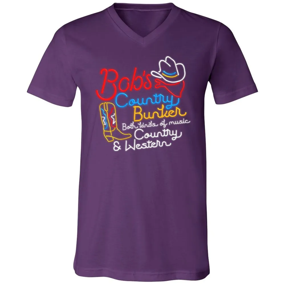 Unisex V-Neck T-Shirt - ZQ13HJLE - Team Purple - 9