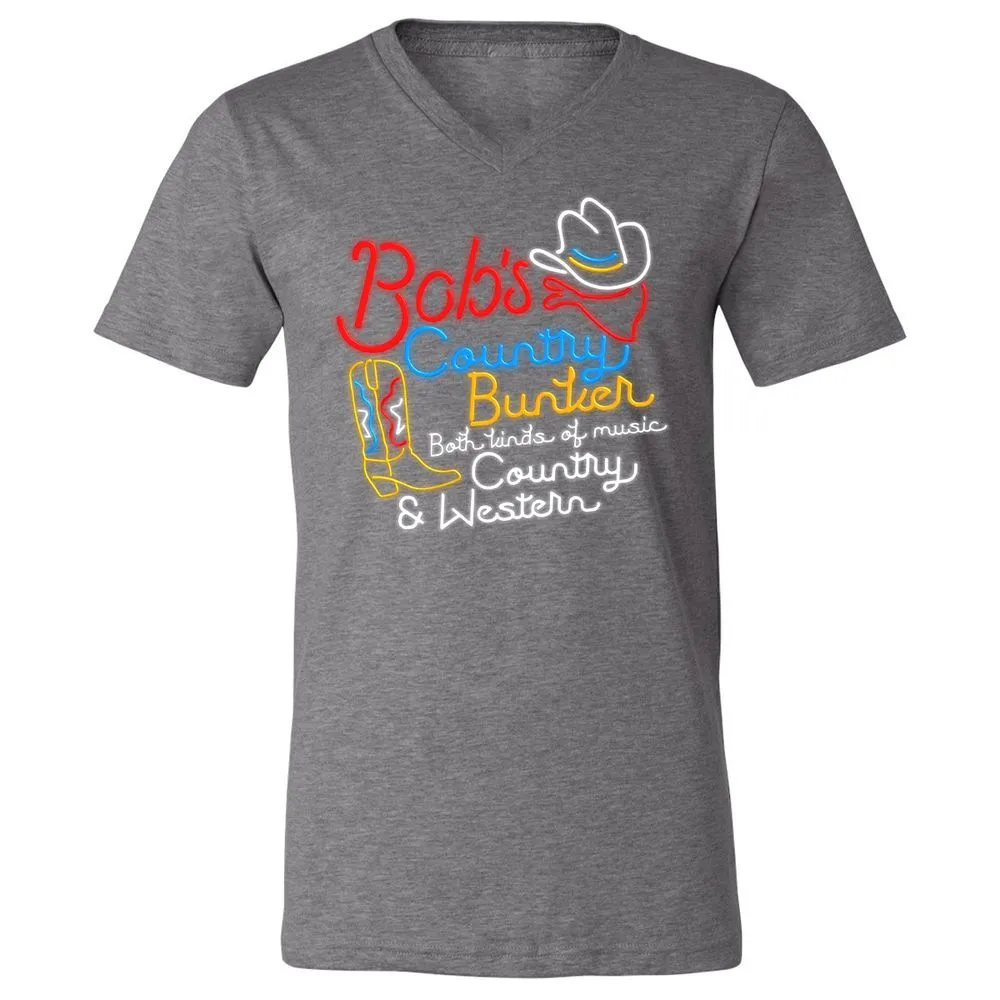 Unisex V-Neck T-Shirt - ZQ13HJLE - Deep Heather - 13