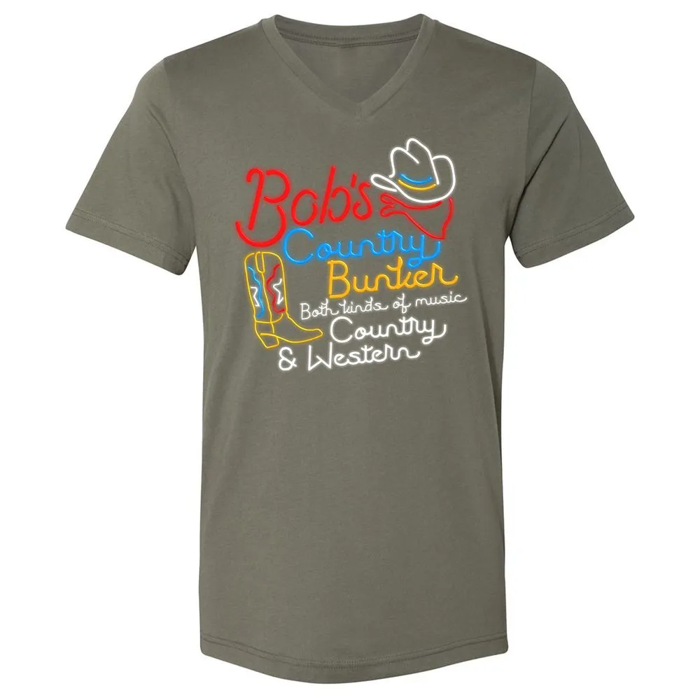 Unisex V-Neck T-Shirt - ZQ13HJLE - Military Green - 10