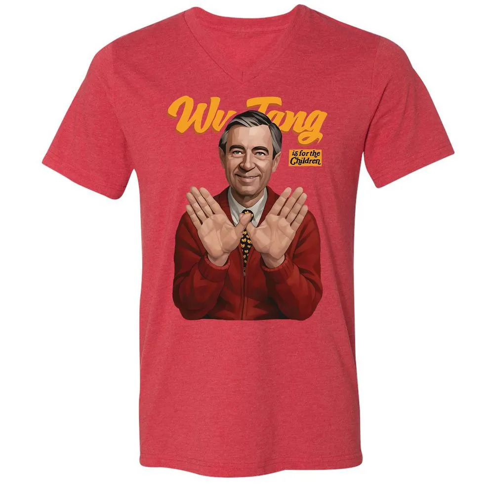 Unisex V-Neck T-Shirt - DML5SPNK - Heather Red - 16