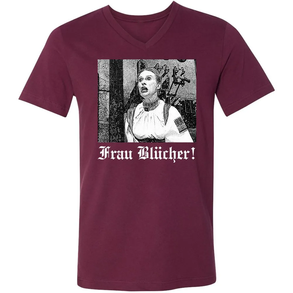 Unisex V-Neck T-Shirt - HQ9KY4Y8 - Maroon - 6