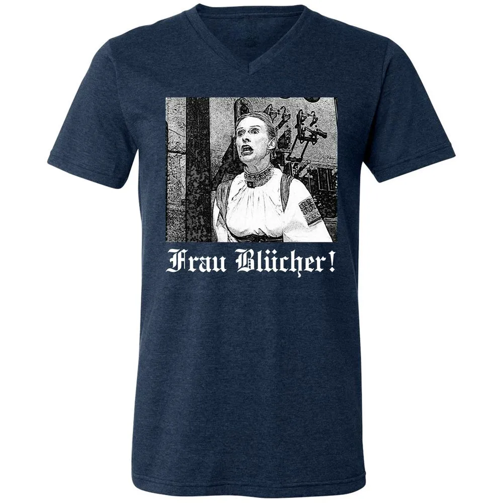 Unisex V-Neck T-Shirt - HQ9KY4Y8 - Heather Navy - 15