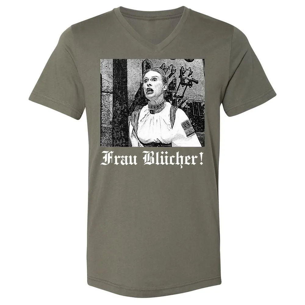 Unisex V-Neck T-Shirt - HQ9KY4Y8 - Military Green - 10