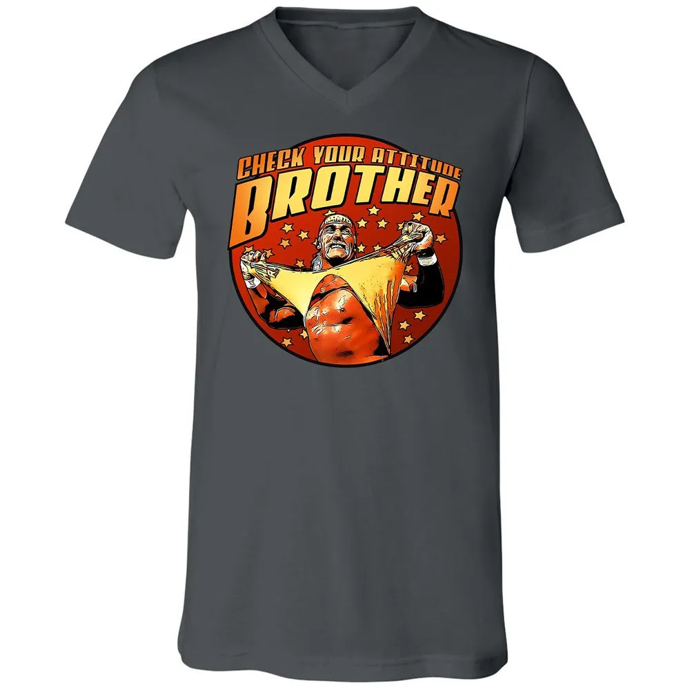 Unisex V-Neck T-Shirt - 6K7ALRNJ - Asphalt - 12