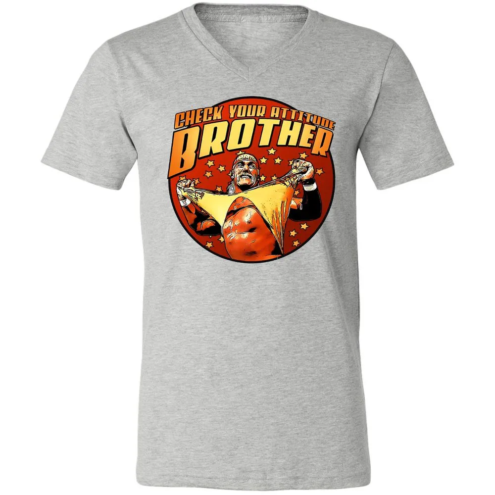 Unisex V-Neck T-Shirt - 6K7ALRNJ - Athletic Heather - 7