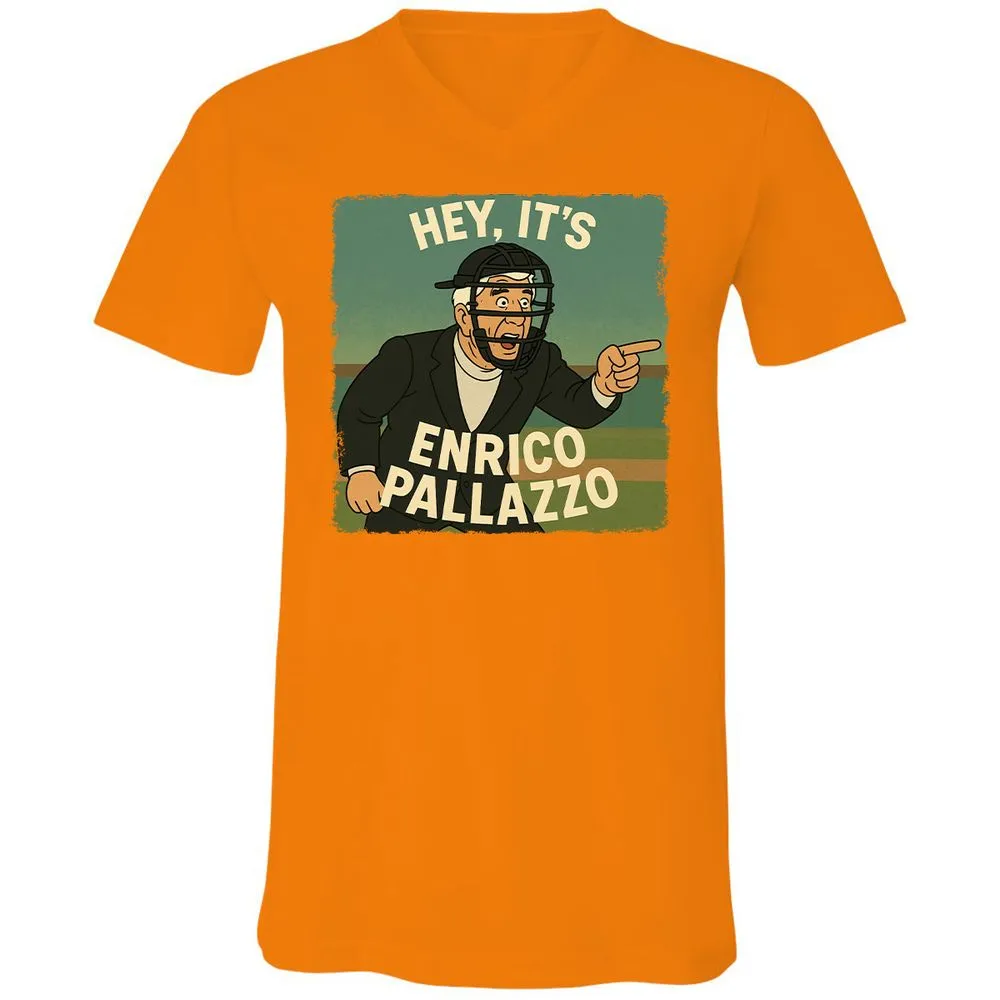 Unisex V-Neck T-Shirt - T1Q3MDH7 - Orange - 11