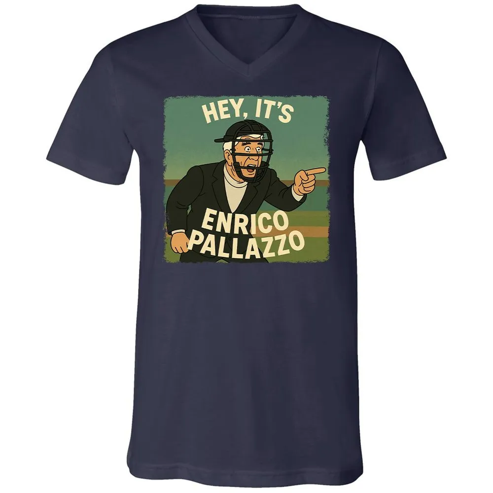 Unisex V-Neck T-Shirt - T1Q3MDH7 - Navy - 2