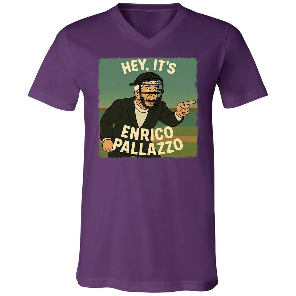 Unisex V-Neck T-Shirt - T1Q3MDH7 - Team Purple - 9