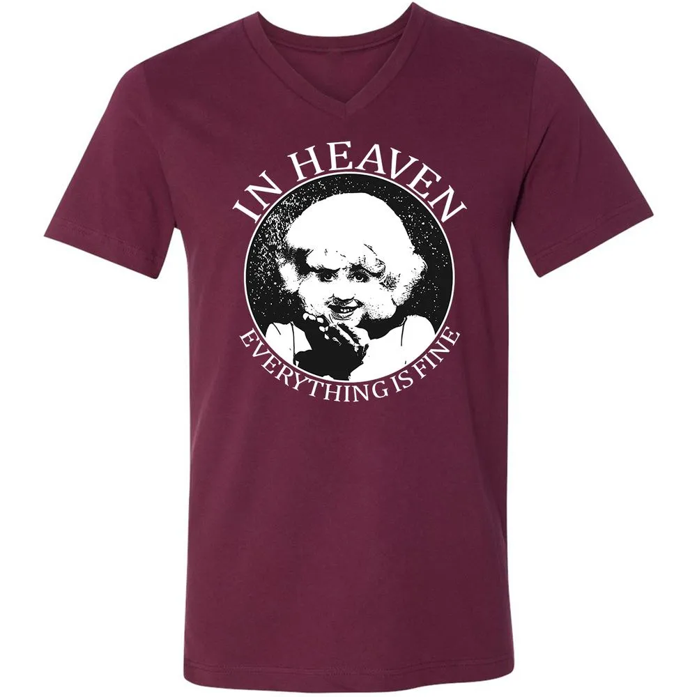 Unisex V-Neck T-Shirt - YA3CJN1B - Maroon - 6