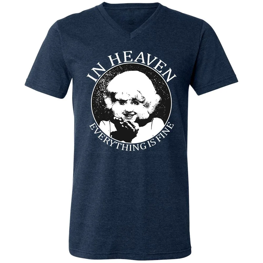 Unisex V-Neck T-Shirt - YA3CJN1B - Heather Navy - 15