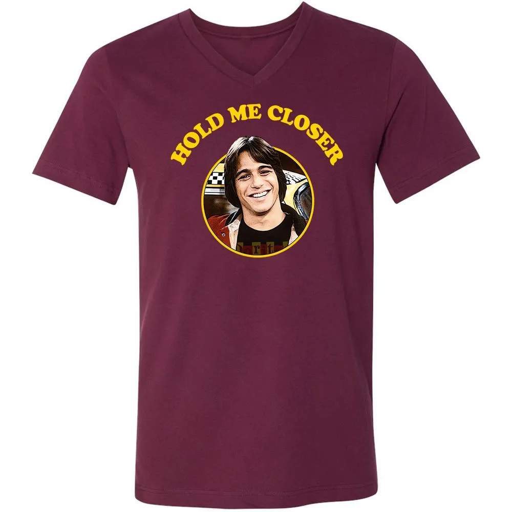 Unisex V-Neck T-Shirt - 4JC3JY5W - Maroon - 6
