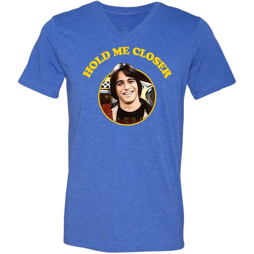 Unisex V-Neck T-Shirt - 4JC3JY5W - Heather True Royal - 14