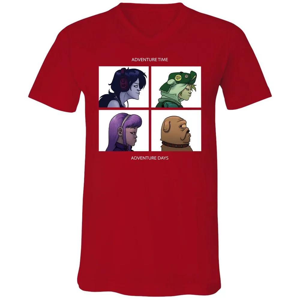 Unisex V-Neck T-Shirt - 6F5AVUWP - Red - 3