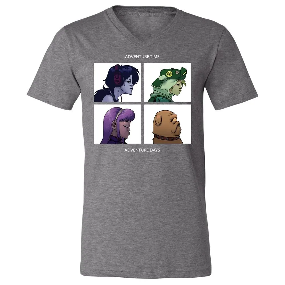 Unisex V-Neck T-Shirt - 6F5AVUWP - Deep Heather - 13