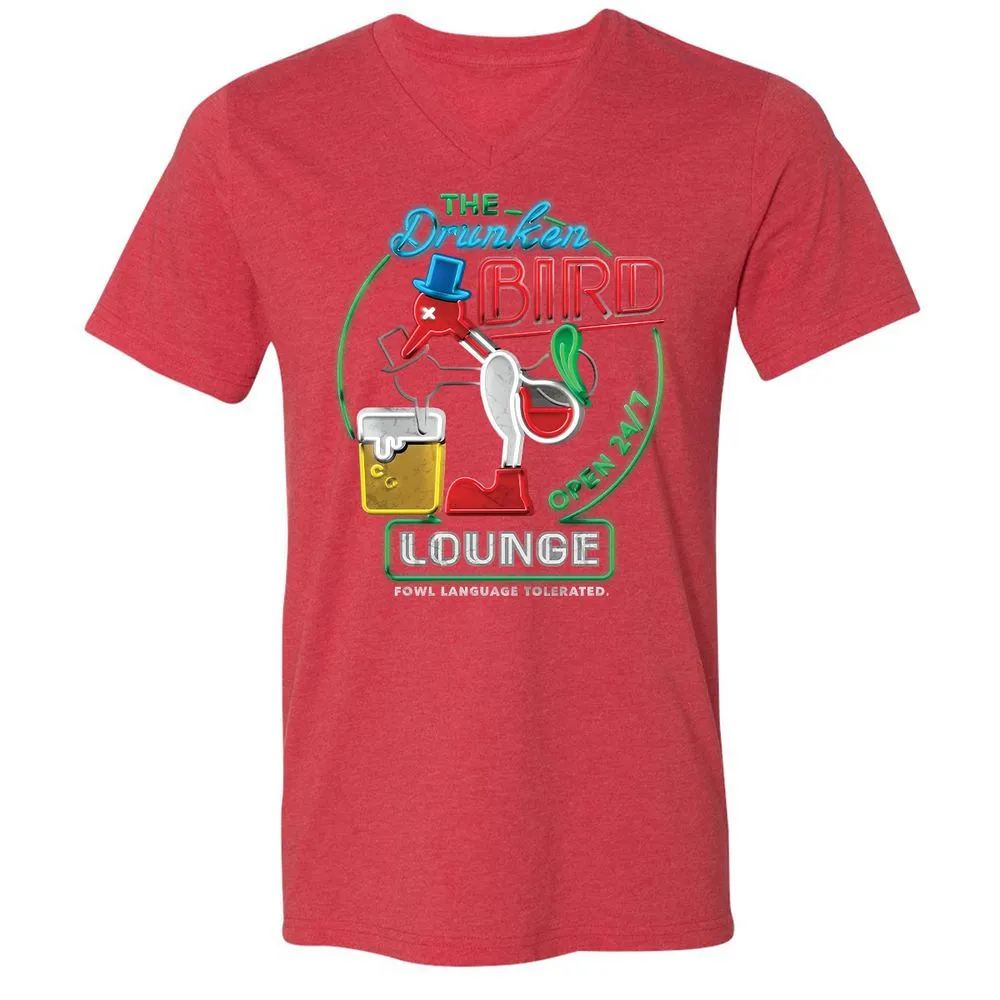 Unisex V-Neck T-Shirt - 7BZXF5NS - Heather Red - 16