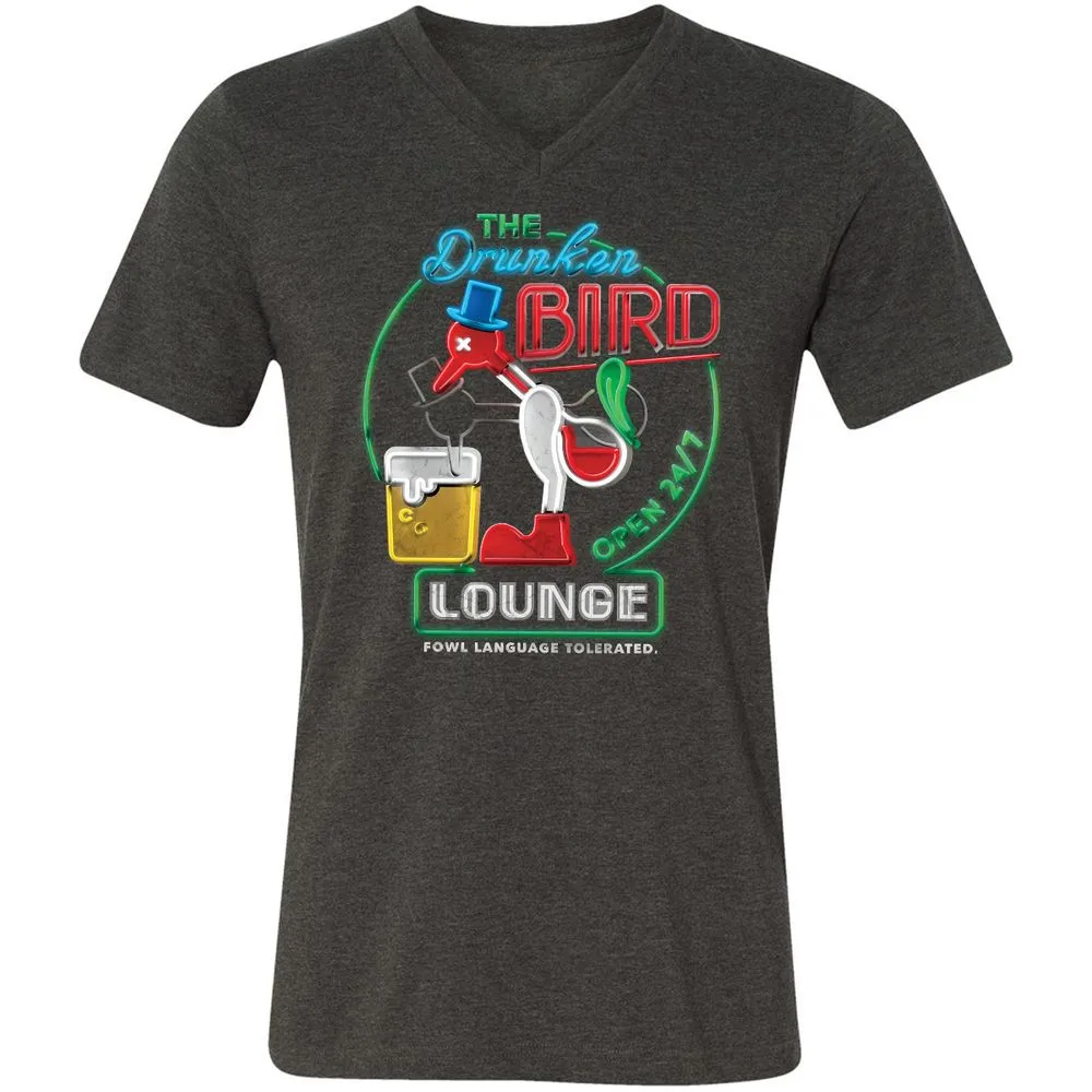 Unisex V-Neck T-Shirt - 7BZXF5NS - Dark Grey Heather - 8